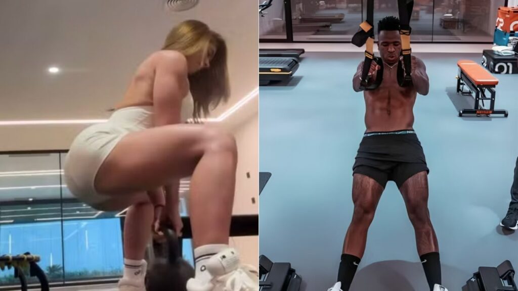 Virginia e Vini Jr treinando