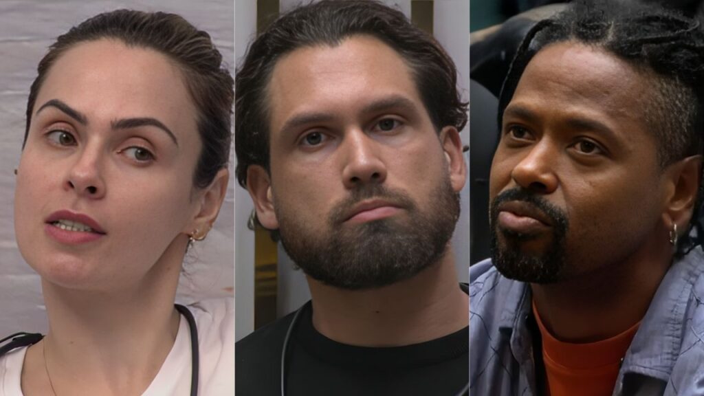 Ana Paula, Brígido e Leandro Boneco no BBB 26