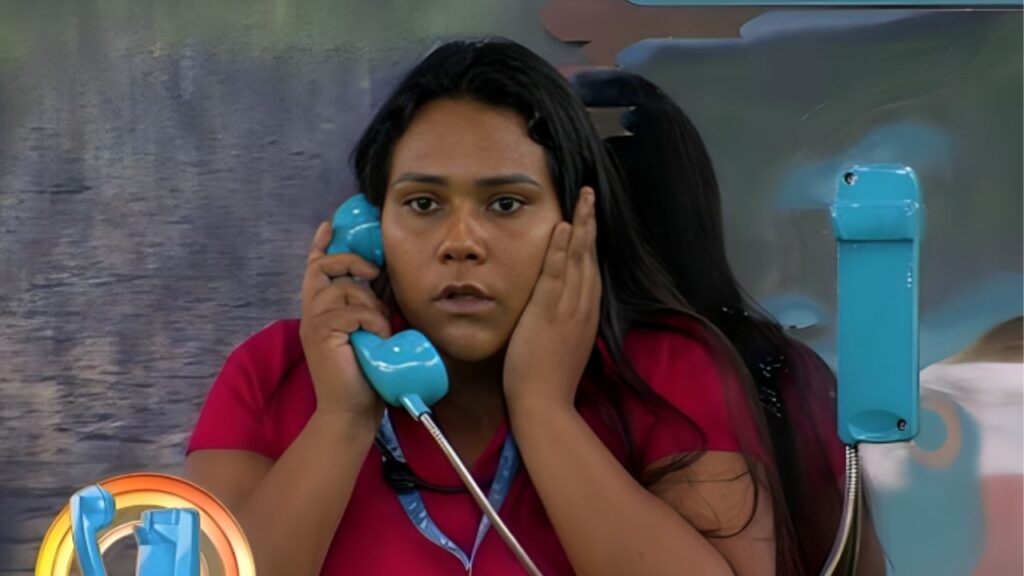 Chaiany atendendo o Big Fone no BBB 26